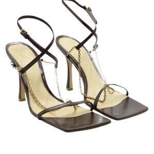 Brown Chain Bottega Venetta heel